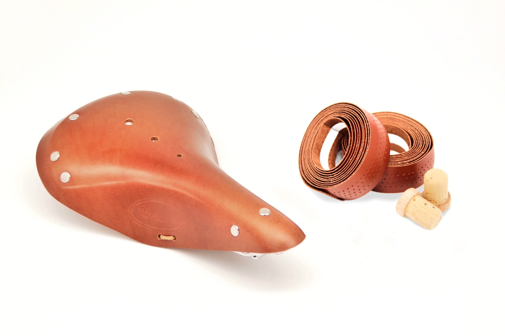 Sattel und Lenkerband Leder-Mix CB-540 (Bundle)